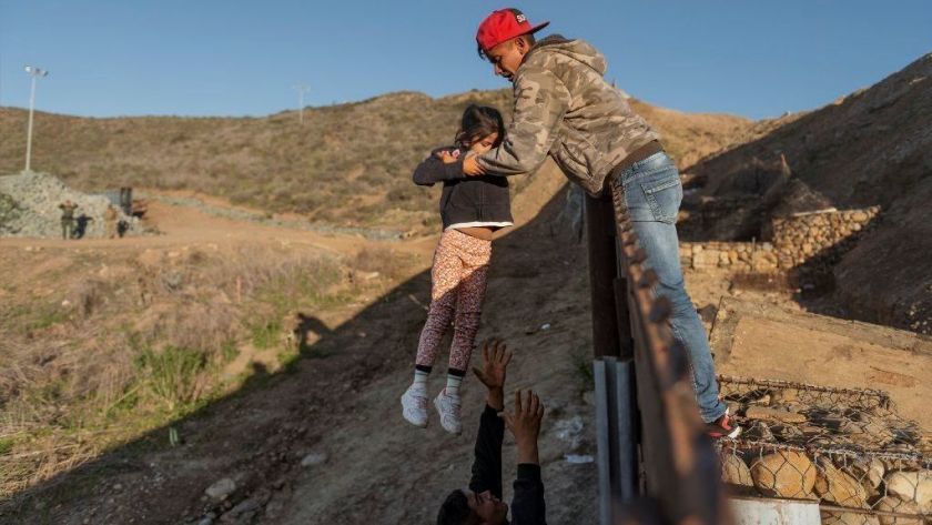 Migrants Crossing the Border